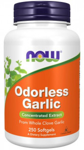 NOW Odorless Garlic, 250 капс