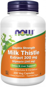 NOW SILYMARIN MILK THISTLE 300 мг, 200 вег.капс