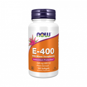 NOW Vitamin E-400 With Mixed Tocopherols, 100 капсул