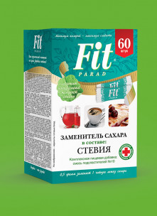 FITPARAD Заменитель сахара № 10 стики 0,5 г, 60 шт