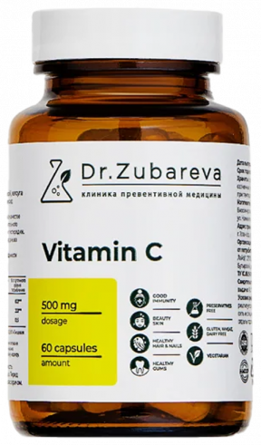 Dr. Zubareva Dr. Zubareva Витамин C 500 mg, 60 капсул
