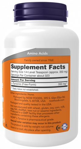 NOW L-Tyrosine, 113 грамм