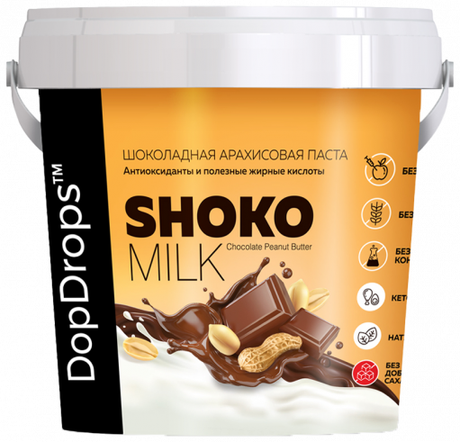 DopDrops Shoko Milk Peanut Butter, 1000 грамм