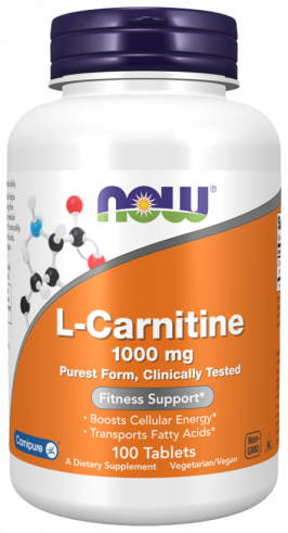 NOW L-Carnitine, L-Карнитин, 100 таблеток