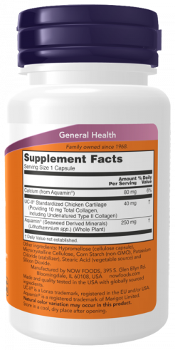 NOW UC-II type II Collagen 40 mg, Коллаген UC-II тип II 40 мг, 60 капсул