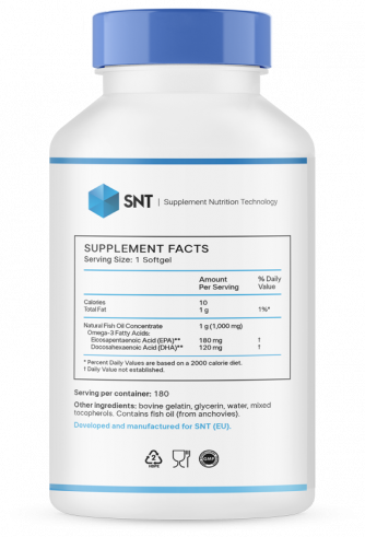 SNT Omega-3 Regular, Омега-3 Регулар, 180 капсул