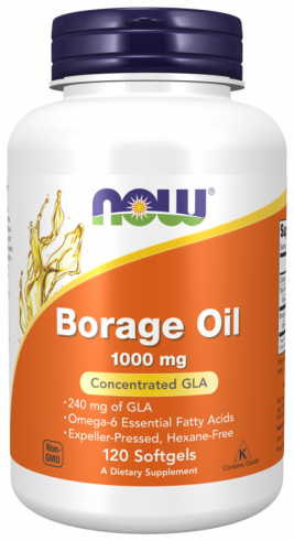 NOW Borage Oil 1000 mg, 120 капсул