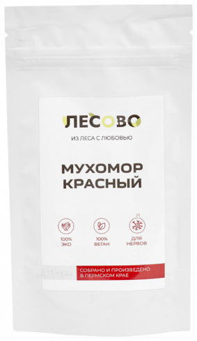 Лесово Мухомор красный шляпки, 30 грамм