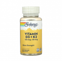 Solaray Vitamin D3 + K2, 120 капсул