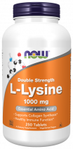 NOW Double Strength L-Lysine 1000 mg, Двойная сила L-Лизин 1000 мг