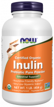 NOW Inulin, Инулин - пребиотик, 454 грамм